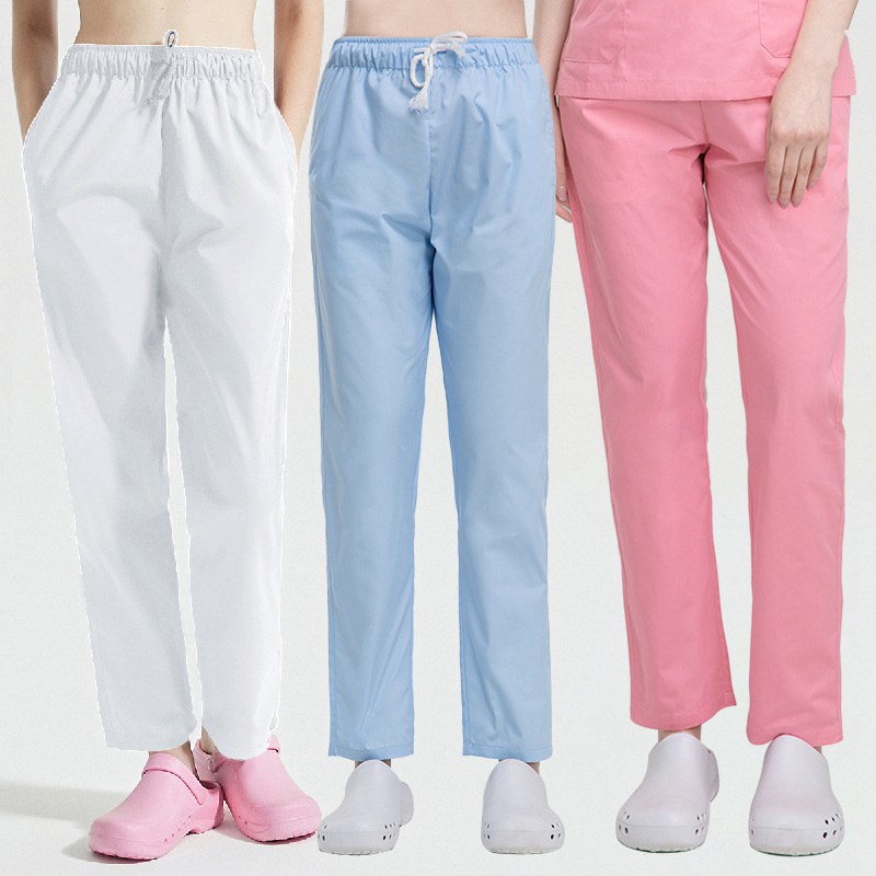Nurse Pants Elastic Waistband Tether Dental Dentist Pants Nurses' Uniform plus Size Lab Work Pants