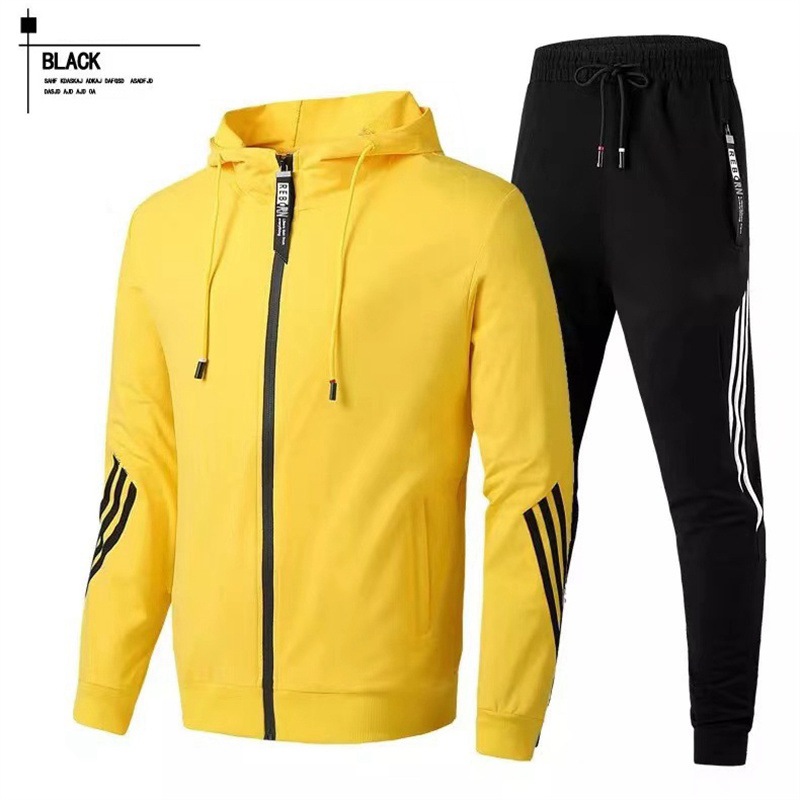 Cross-Border New Arrival European and American Men's Casual Sports Suit Fashion Zipper Jacket Men's and Women's Running Sports Suit - Image 6