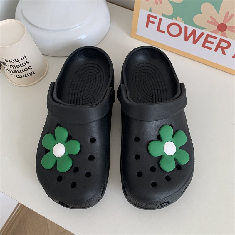 Hole Shoes Ins Girl's Heart Feeling of Shit Cute Cartoon Cow Toe Box Soft Bottom Thick Bottom for Outdoors Sandals Women's Summer - Image 34