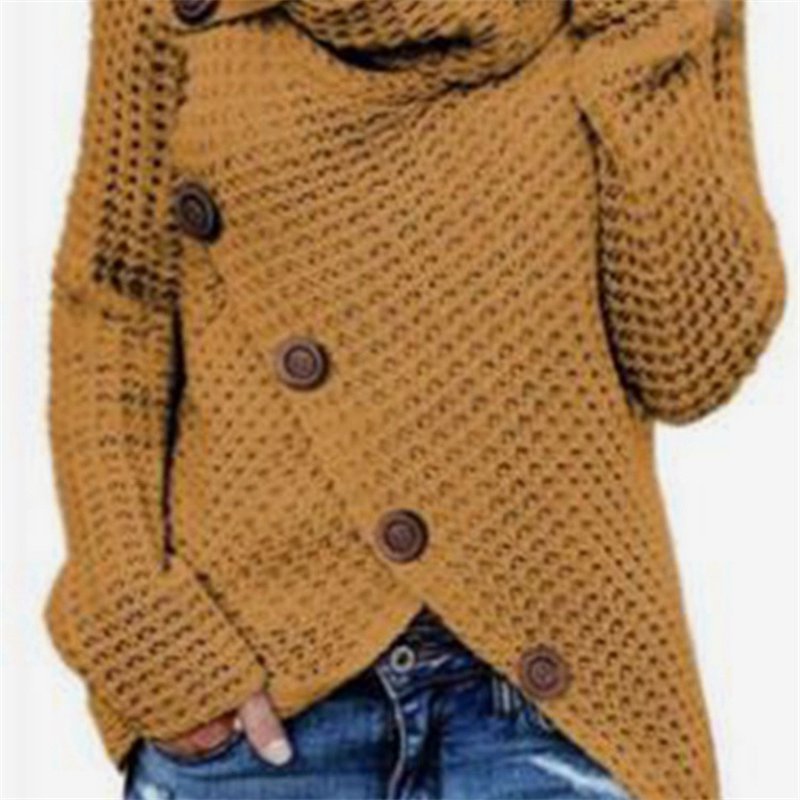 2024 Autumn Winter Sweater Ol Commuter Amazon Amazon Turtleneck Cardigan Solid Color Sweaters Women's Clothing One Piece Dropshipping - Image 7