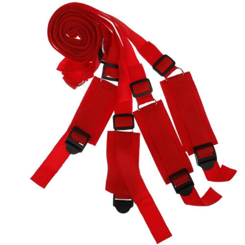 Restraint Under Bed System Set Bondage Strap Cuffs Eye Mask Kit Toy - Image 10