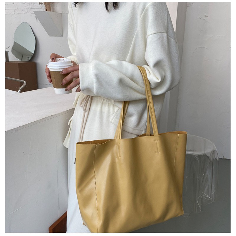 Large Women's Leather Style Tote Shoulder Bag Satchel Ladies Handbag - Image 14