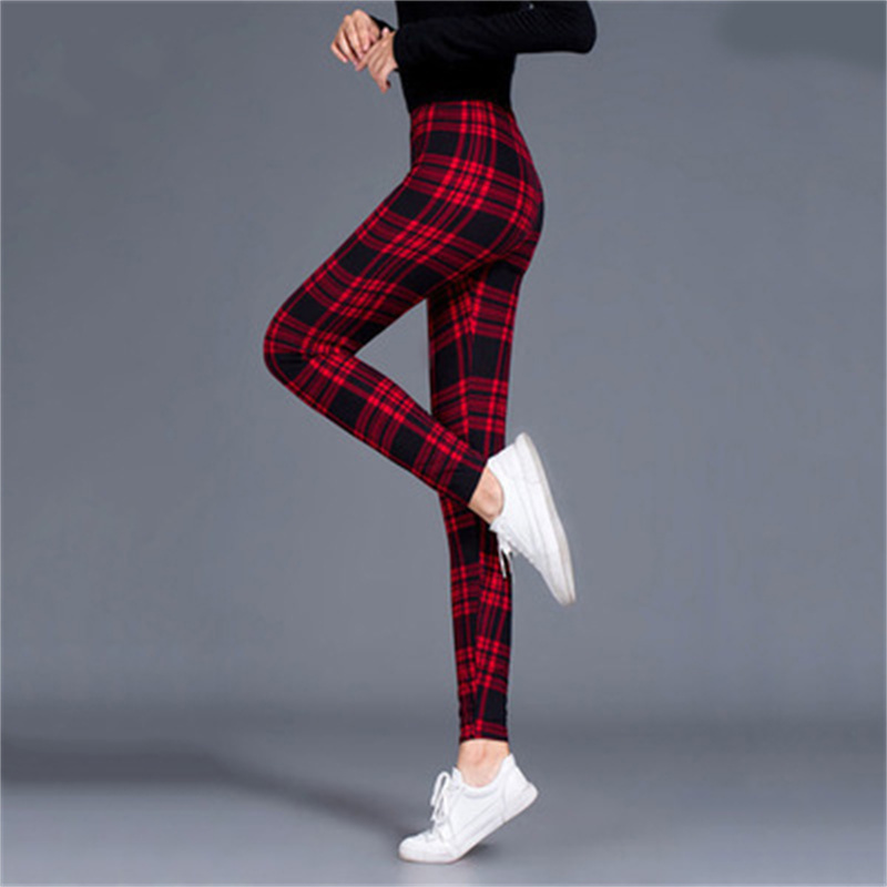 Amazon New European and American Striped Plaid Printed Yoga Pants Women's High Waist Slimming Leggings Yiwu Stall Wholesale - Image 13