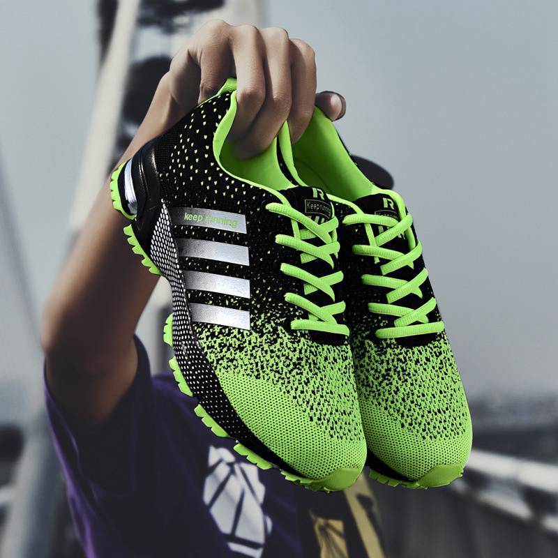Spring and Autumn Foreign Trade New Couple Sneakers Fly-Kit Mesh Men's Running Shoes Lightweight Breathable plus Size Men's Shoes Fashion - Image 9