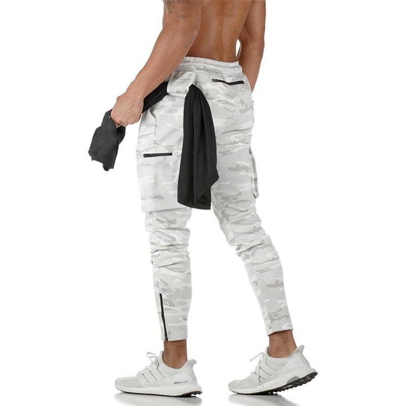 Fashion Stitching Men Pants Fitness Casual Elastic Pants men Bodybuilding Clothing Casual Navy Military Sweatpants Joggers Pants - Image 10