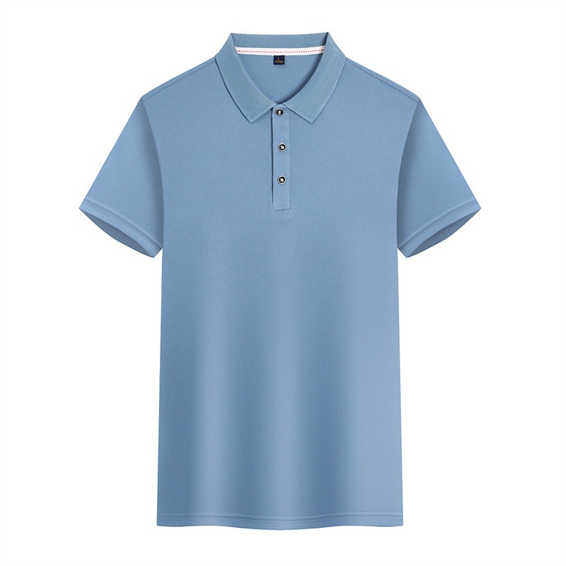 Short-Sleeved T-shirt Polo Solid Color Sports Quick-Drying Half Sleeve Polo Shirt Men's Clothing Factory Wholesale Advertising Shirt Printed Logo - Image 15