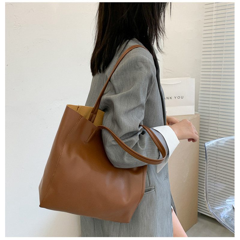 Large Women's Leather Style Tote Shoulder Bag Satchel Ladies Handbag - Image 16