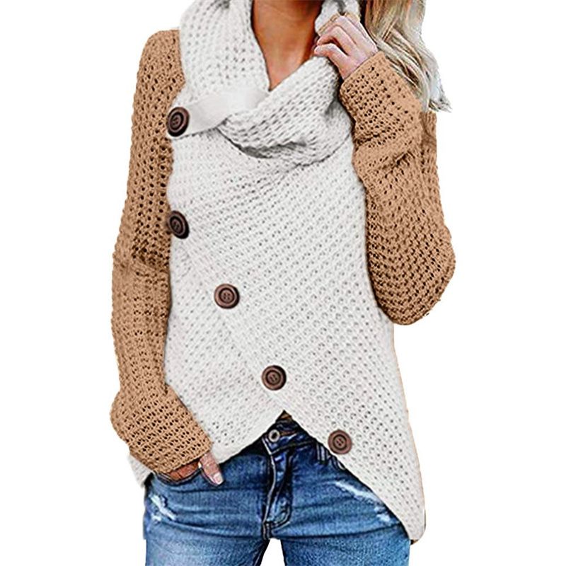 2024 Autumn Winter Sweater Ol Commuter Amazon Amazon Turtleneck Cardigan Solid Color Sweaters Women's Clothing One Piece Dropshipping - Image 11