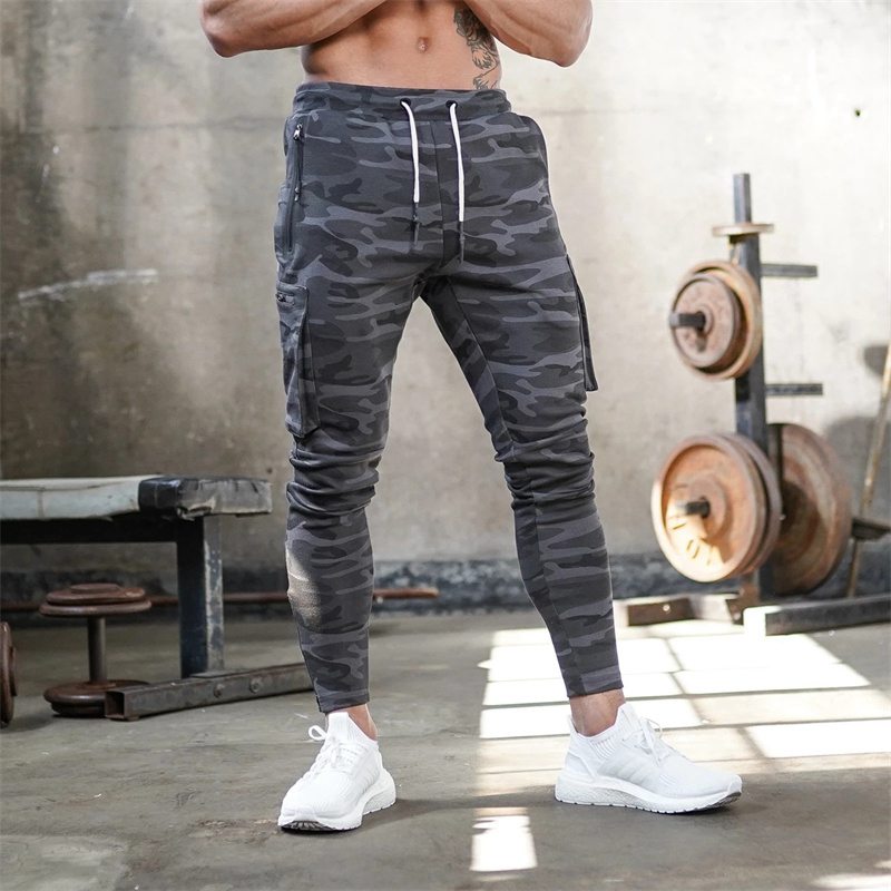 Fashion Stitching Men Pants Fitness Casual Elastic Pants men Bodybuilding Clothing Casual Navy Military Sweatpants Joggers Pants - Image 12
