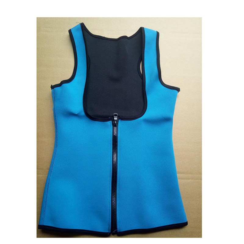 Zipper Women's Sports Perspire Vest Waist Shaping Clothes Neoprene Belly Contracting Court Corset - Image 2