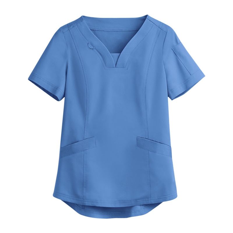 Amazon Operating Room Short Sleeve Hand Washing Suit Women's Jacket Short T Work Clothes Nurse Surgeon Disposable Protective Coveralls Work Clothes B - Image 12