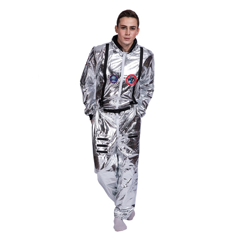 Silver Astronaut Costume Cosplay Men Women Costume Jumpsuits Astronaut Space Suit Adult Cosplay Costumes - Image 7
