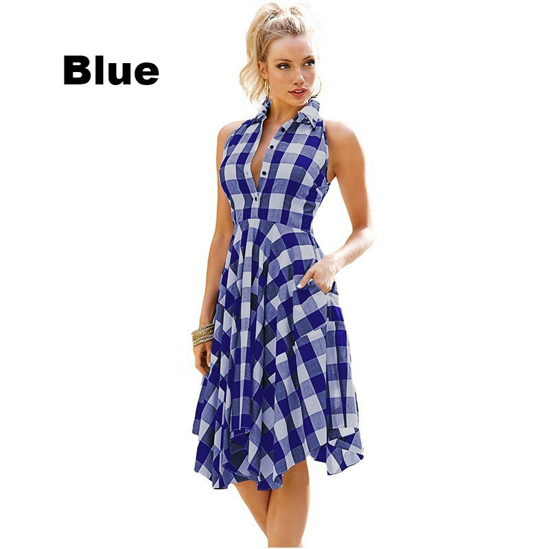 Short Autumn and Winter Plaid Mid-Skirt Temperament Commute Lapel High Waist Strap Type Cotton Red round-Neck Shirt - Image 2