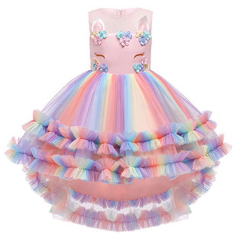 Vintage Flower Girls Dress Children Princess Party Pageant Long Gown Kids Dresses for Girls Formal Clothes - Image 2
