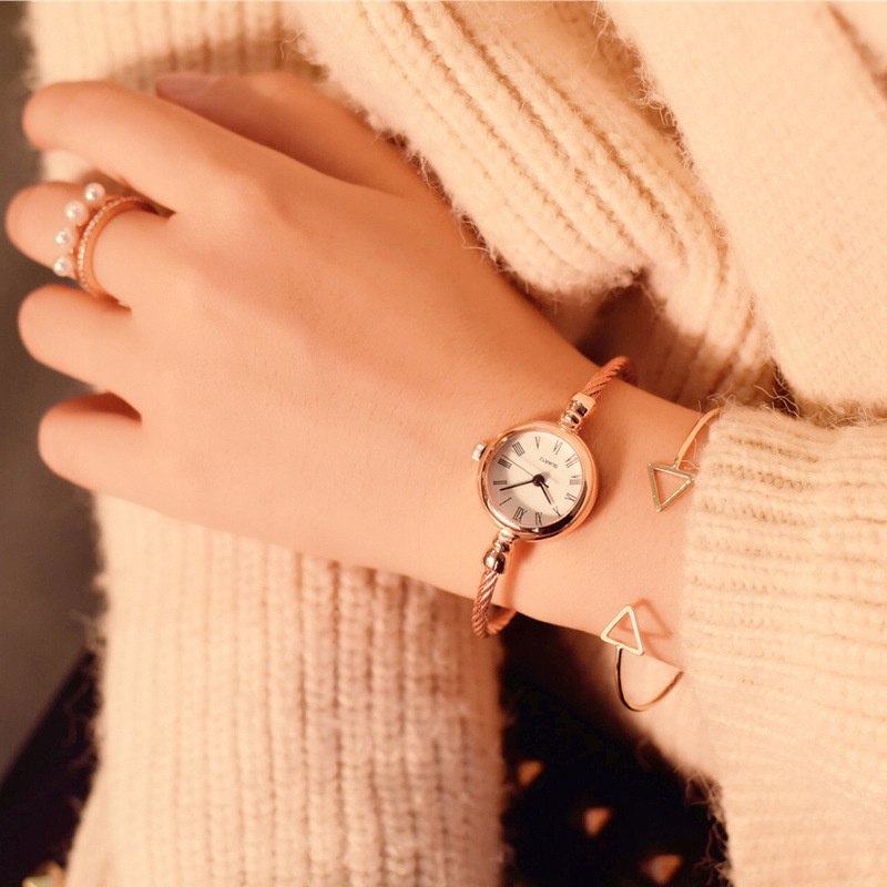 ZZ Bracelet Watch for Girls Student Minimalist Small Thin Strap Ins Retro Easy Matching Small Fresh Opening - Image 3