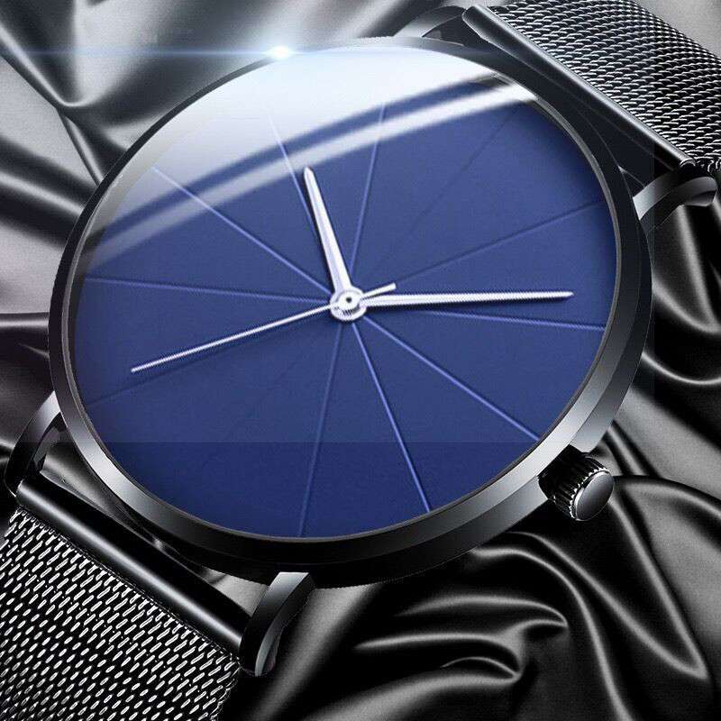 ZZ Men's Ultra Thin Simple Watch Ultra Thin Mesh Strap Stainless Steel Quartz - Image 6