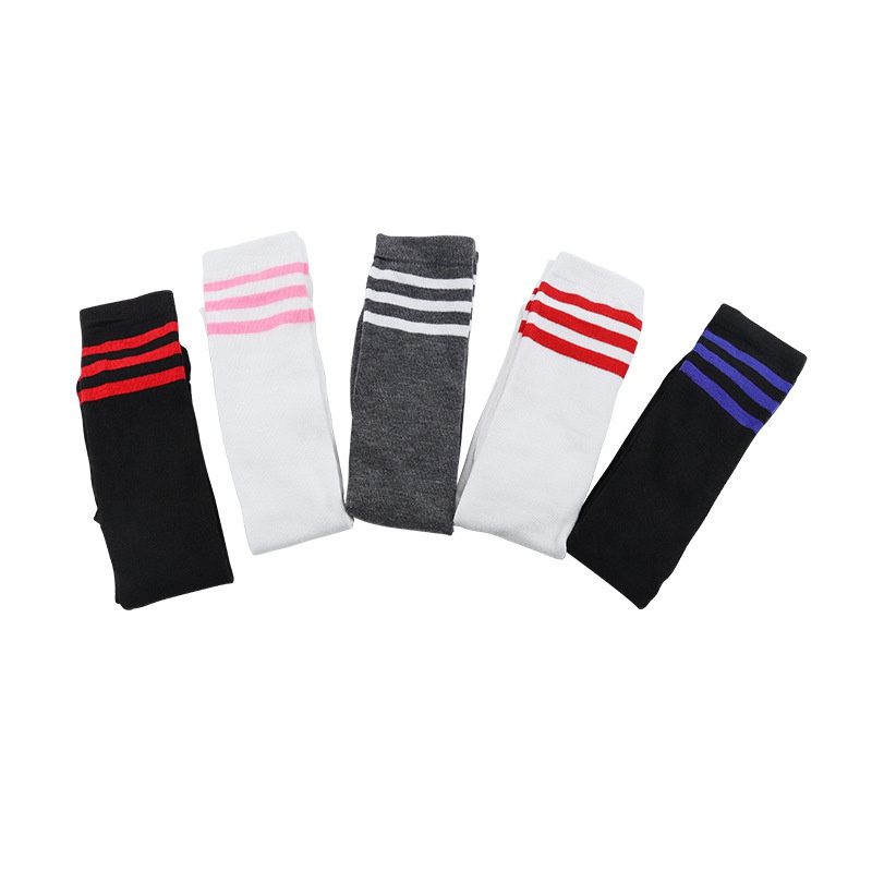 Factory Direct Sales Harajuku Three Bars Striped Knee High over-the-Knee Socks Preppy Style Perform Dance Women's Cotton Socks Socks - Image 6