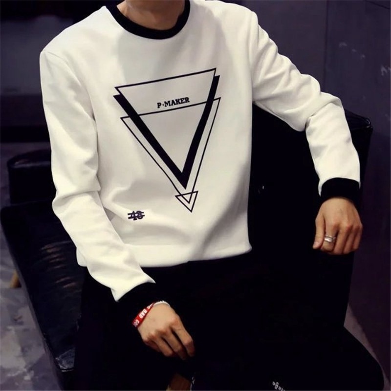 2024 Spring New Long-Sleeved T-shirt Men's Korean-Style Sweater Striped Bottoming Shirt Student Men's Autumn Clothing Top Men's Clothing - Image 2