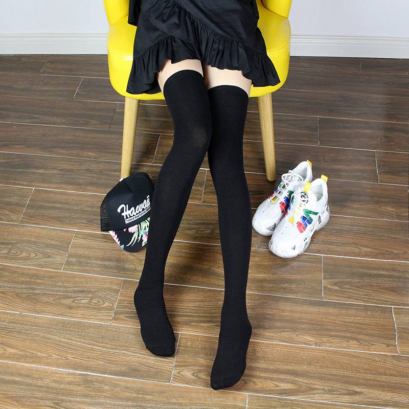 Student Spring and Autumn Knee Socks Stockings Twist Knitted Two-Bar Vertical Stripes Pile Style Japanese Thigh Stocking Female Korean Fashion - Image 13