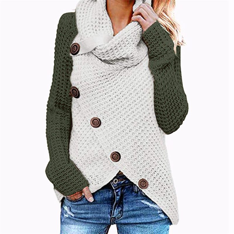 2024 Autumn Winter Sweater Ol Commuter Amazon Amazon Turtleneck Cardigan Solid Color Sweaters Women's Clothing One Piece Dropshipping - Image 14