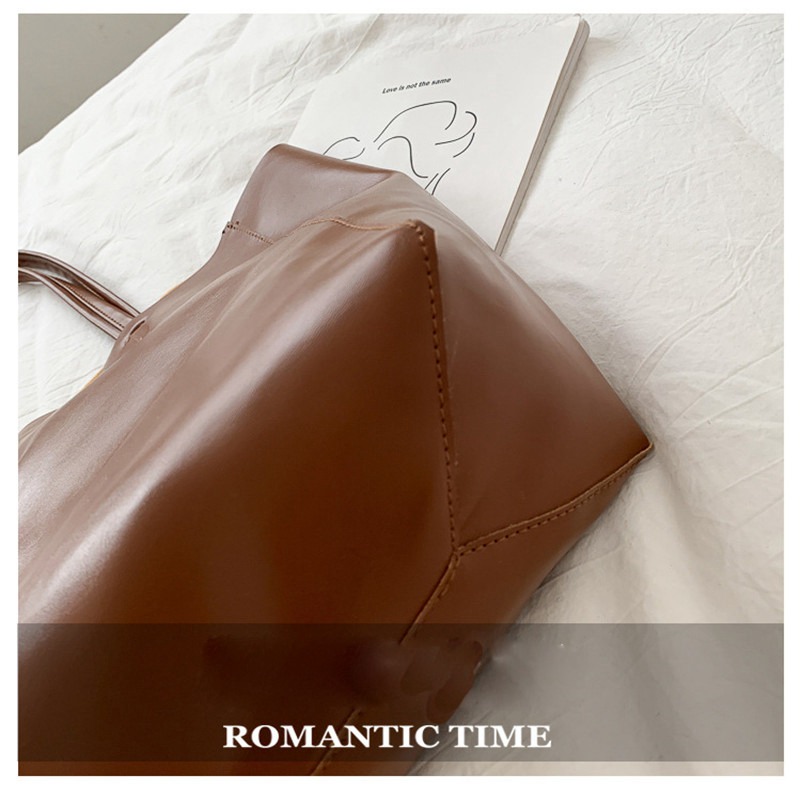 Large Women's Leather Style Tote Shoulder Bag Satchel Ladies Handbag - Image 8