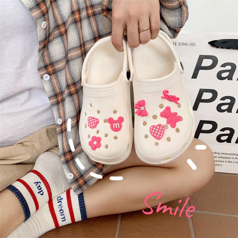 Hole Shoes Ins Girl's Heart Feeling of Shit Cute Cartoon Cow Toe Box Soft Bottom Thick Bottom for Outdoors Sandals Women's Summer - Image 27
