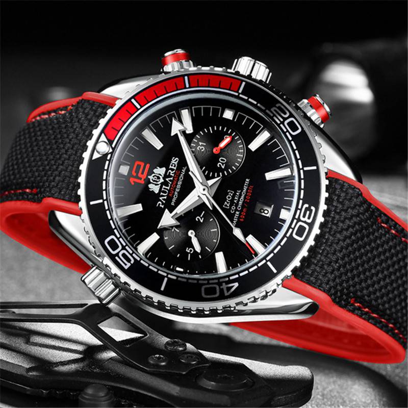 ZGAutomatic Mechanical Luminous Canvas Rubber Band Men's Watch - Image 22