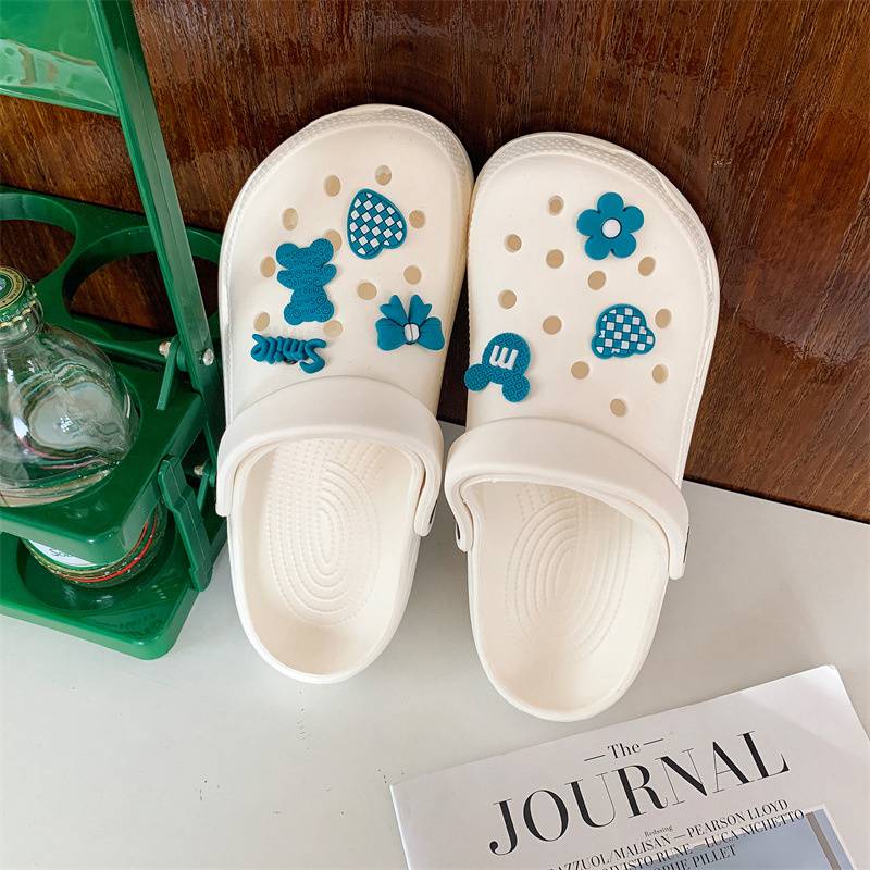 Hole Shoes Ins Girl's Heart Feeling of Shit Cute Cartoon Cow Toe Box Soft Bottom Thick Bottom for Outdoors Sandals Women's Summer - Image 26