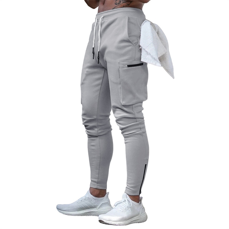 Fashion Stitching Men Pants Fitness Casual Elastic Pants men Bodybuilding Clothing Casual Navy Military Sweatpants Joggers Pants - Image 16