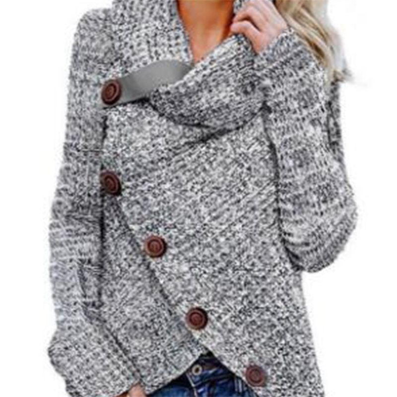 2024 Autumn Winter Sweater Ol Commuter Amazon Amazon Turtleneck Cardigan Solid Color Sweaters Women's Clothing One Piece Dropshipping - Image 16