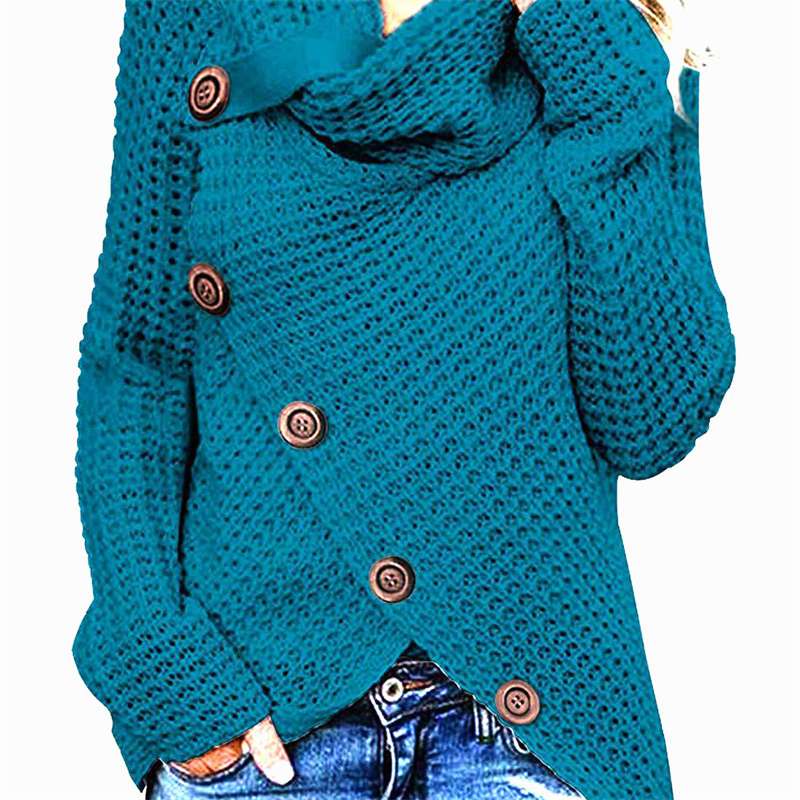 2024 Autumn Winter Sweater Ol Commuter Amazon Amazon Turtleneck Cardigan Solid Color Sweaters Women's Clothing One Piece Dropshipping - Image 17