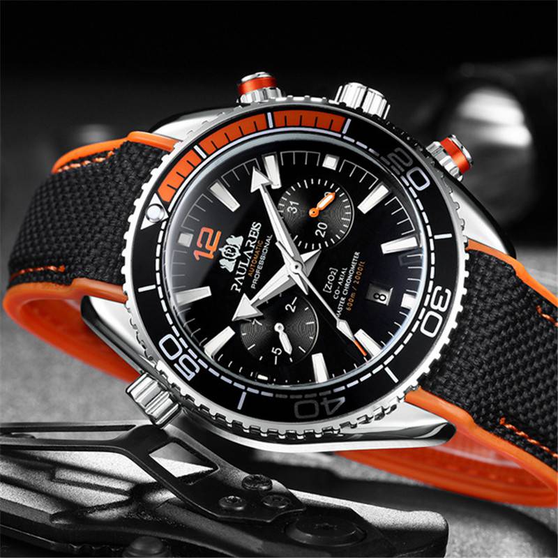 ZGAutomatic Mechanical Luminous Canvas Rubber Band Men's Watch - Image 25