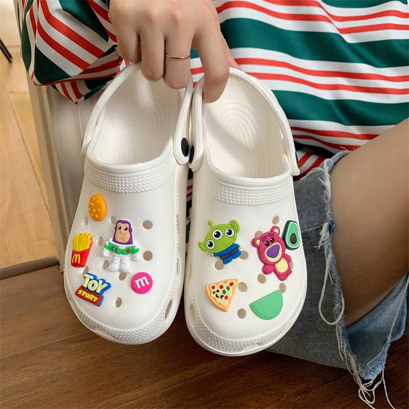 Hole Shoes Ins Girl's Heart Feeling of Shit Cute Cartoon Cow Toe Box Soft Bottom Thick Bottom for Outdoors Sandals Women's Summer - Image 23