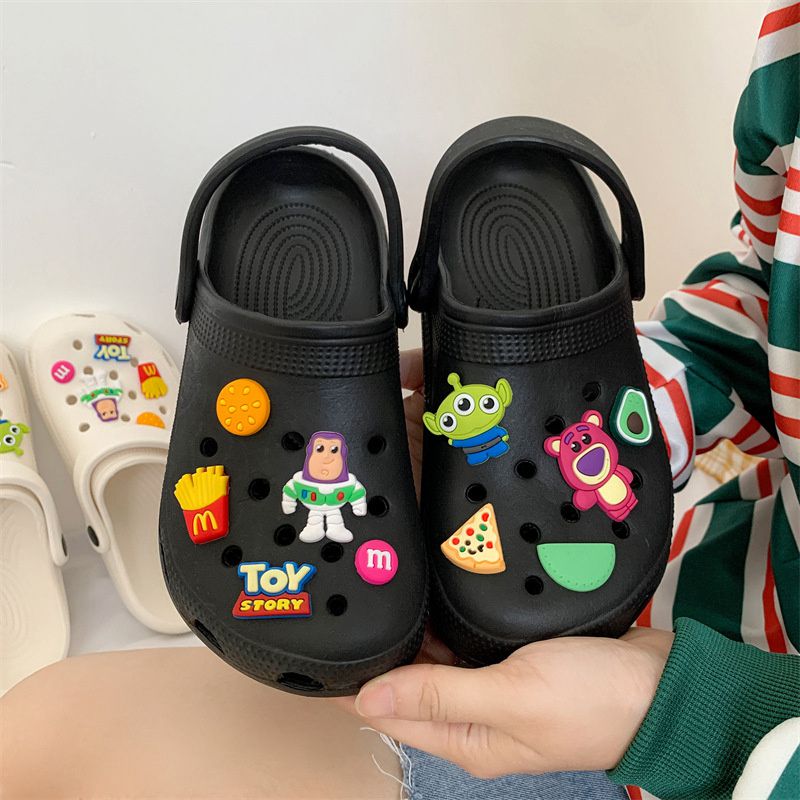 Hole Shoes Ins Girl's Heart Feeling of Shit Cute Cartoon Cow Toe Box Soft Bottom Thick Bottom for Outdoors Sandals Women's Summer - Image 22