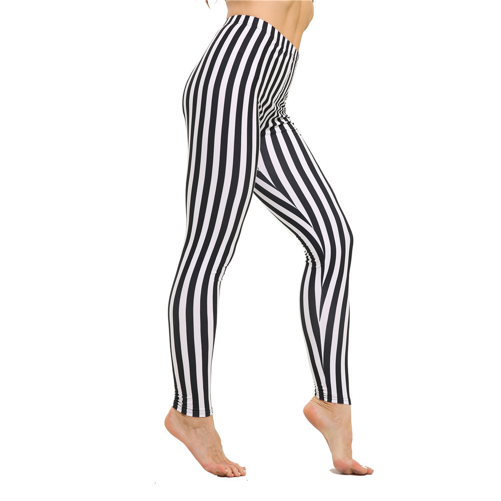 Amazon New European and American Striped Plaid Printed Yoga Pants Women's High Waist Slimming Leggings Yiwu Stall Wholesale - Image 28