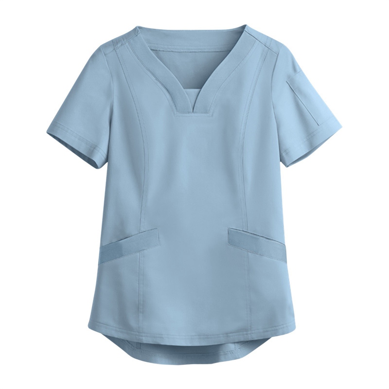 Amazon Operating Room Short Sleeve Hand Washing Suit Women's Jacket Short T Work Clothes Nurse Surgeon Disposable Protective Coveralls Work Clothes B - Image 20