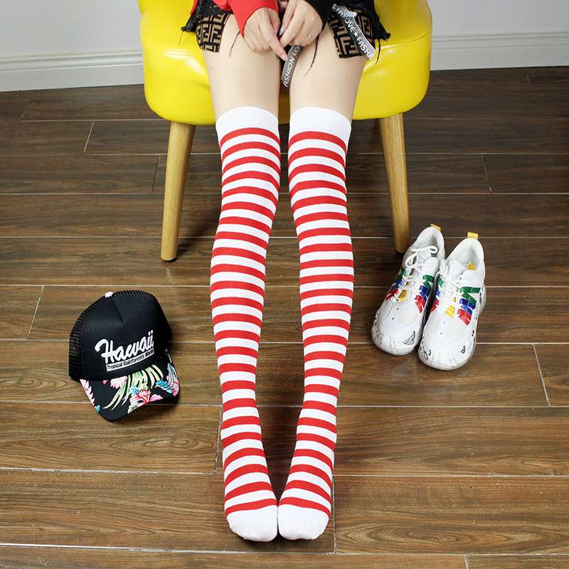 Student Spring and Autumn Knee Socks Stockings Twist Knitted Two-Bar Vertical Stripes Pile Style Japanese Thigh Stocking Female Korean Fashion - Image 20