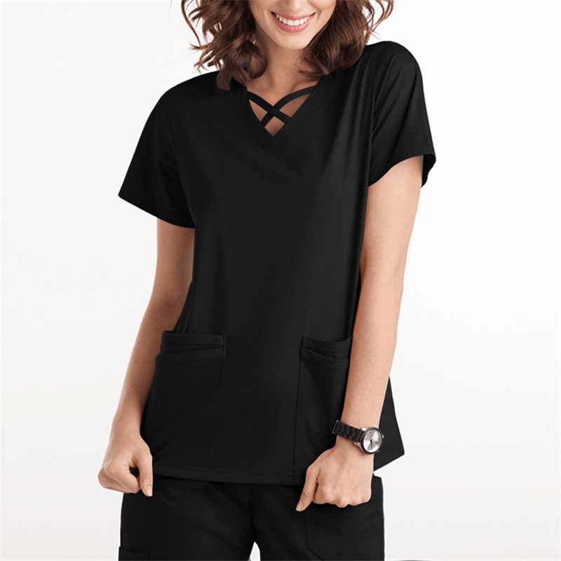 Amazon Operating Room Short Sleeve Hand Washing Suit Women's Jacket Short T Work Clothes Nurse Surgeon Disposable Protective Coveralls Work Clothes B - Image 21