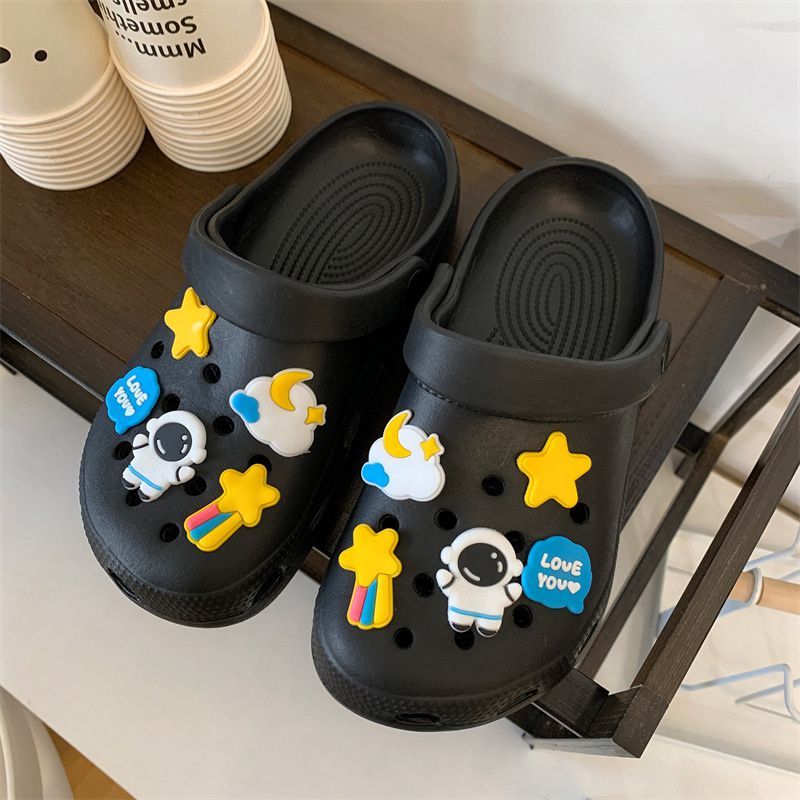 Hole Shoes Ins Girl's Heart Feeling of Shit Cute Cartoon Cow Toe Box Soft Bottom Thick Bottom for Outdoors Sandals Women's Summer - Image 20