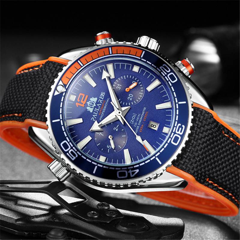 ZGAutomatic Mechanical Luminous Canvas Rubber Band Men's Watch - Image 29