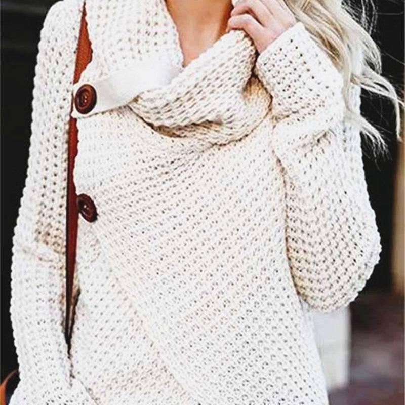 2024 Autumn Winter Sweater Ol Commuter Amazon Amazon Turtleneck Cardigan Solid Color Sweaters Women's Clothing One Piece Dropshipping - Image 22