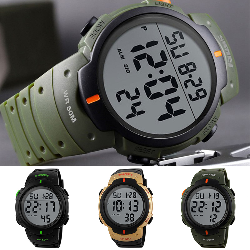ZZ SKMEI Mens LED Digital Sport Watches Military Stopwatch Waterproof Date Watch UK - Image 16