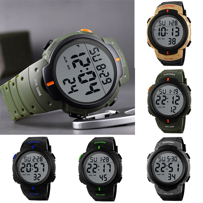 ZZ SKMEI Mens LED Digital Sport Watches Military Stopwatch Waterproof Date Watch UK - Image 19