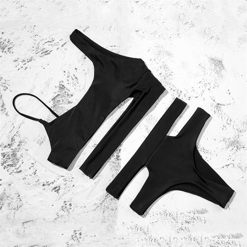 High Quality White Bikinis High Waist Bikini Hot Sale Padded Bra Hollow Out Sexy Swimsuit Female Swimwear Women Bathing Suit - Image 3