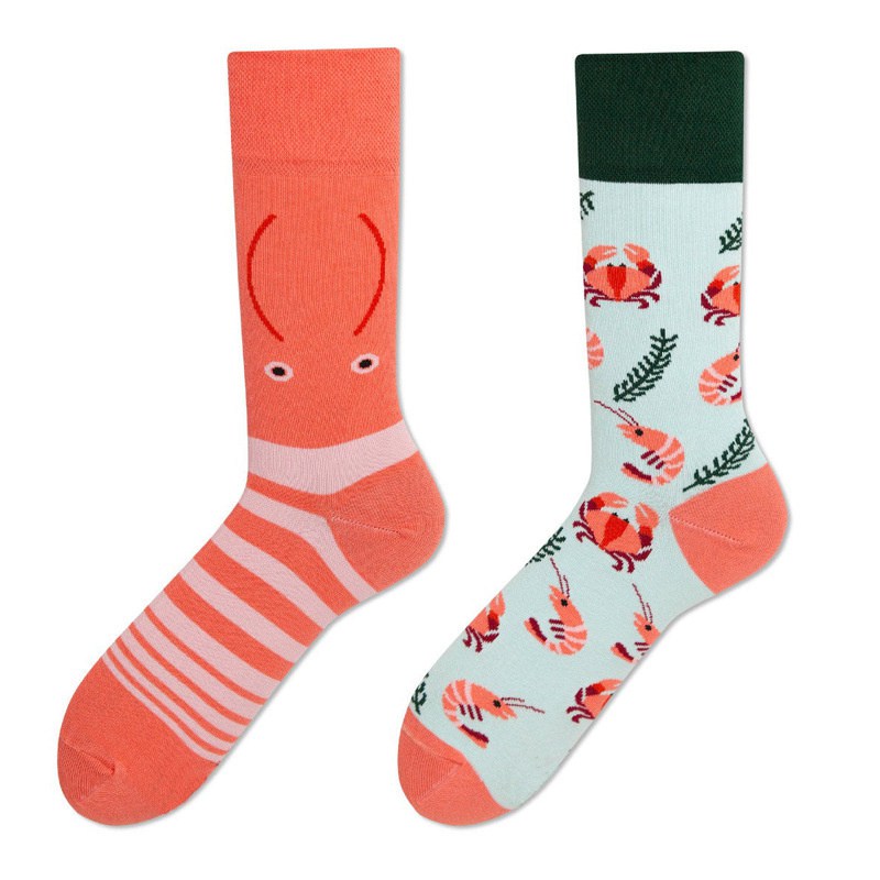 European and American Autumn and Winter New Creative Couple AB Trendy Socks Fashion Personality Trend Cartoon Jacquard Middle Tube Cotton Socks - Image 8