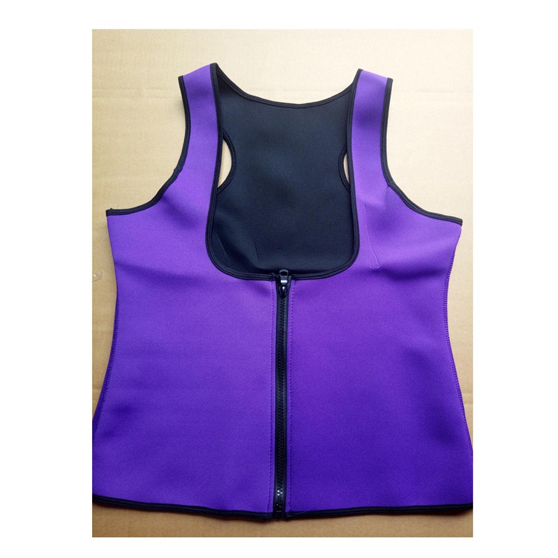 Zipper Women's Sports Perspire Vest Waist Shaping Clothes Neoprene Belly Contracting Court Corset - Image 3