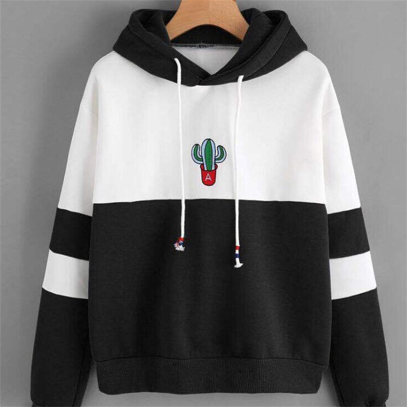 EBay AliExpress Amazon Hot Selling Loose Hooded Cactus Printed Sweater Foreign Trade - Image 2