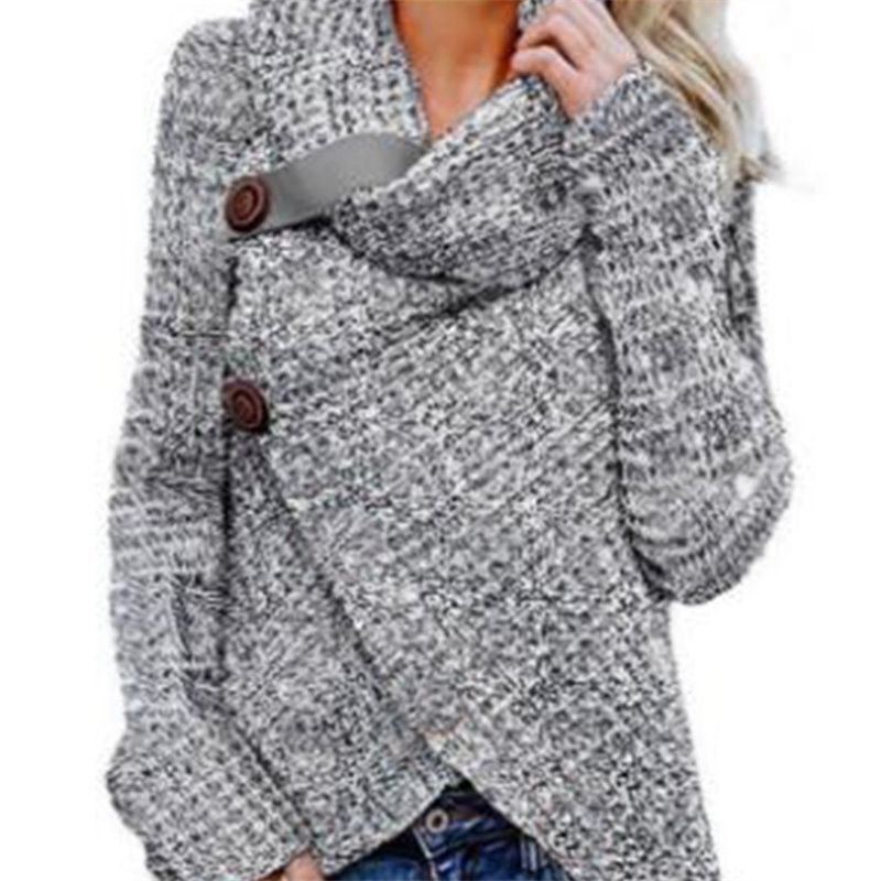 2024 Autumn Winter Sweater Ol Commuter Amazon Amazon Turtleneck Cardigan Solid Color Sweaters Women's Clothing One Piece Dropshipping - Image 23