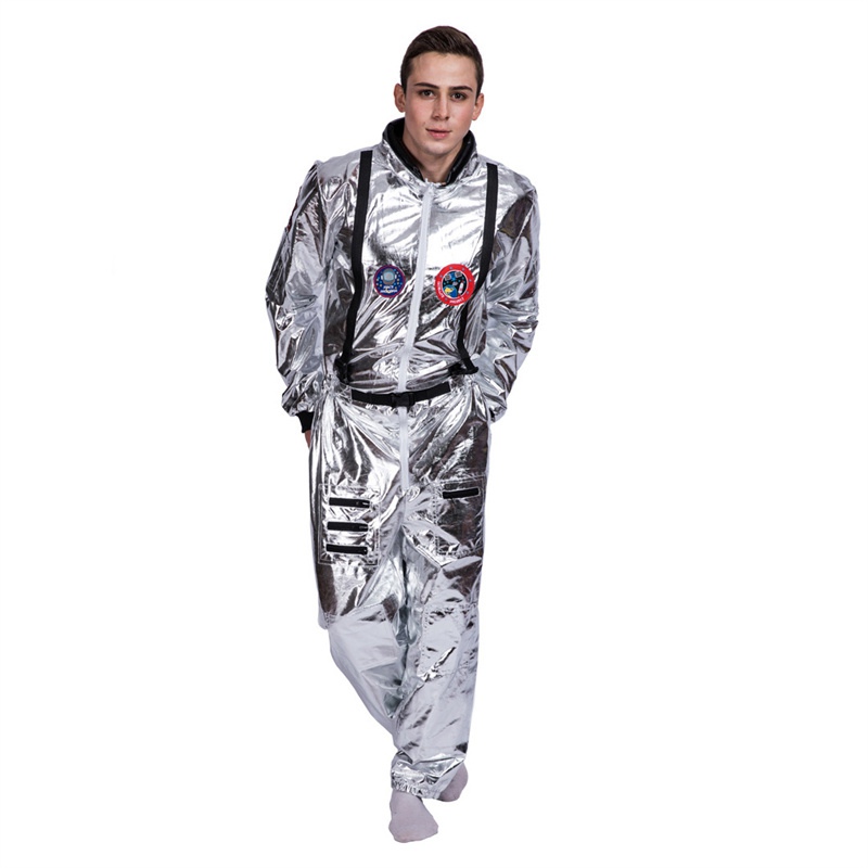Silver Astronaut Costume Cosplay Men Women Costume Jumpsuits Astronaut Space Suit Adult Cosplay Costumes - Image 8