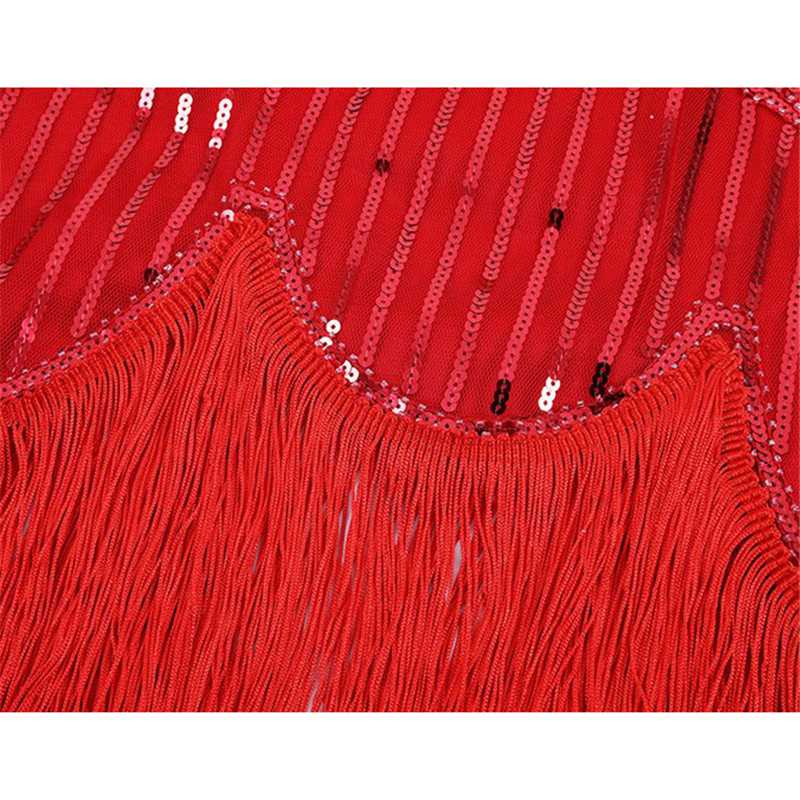 1920's Dress Great Gatsby Costume Cocktail Party Sequin Fringe Flapper - Image 13